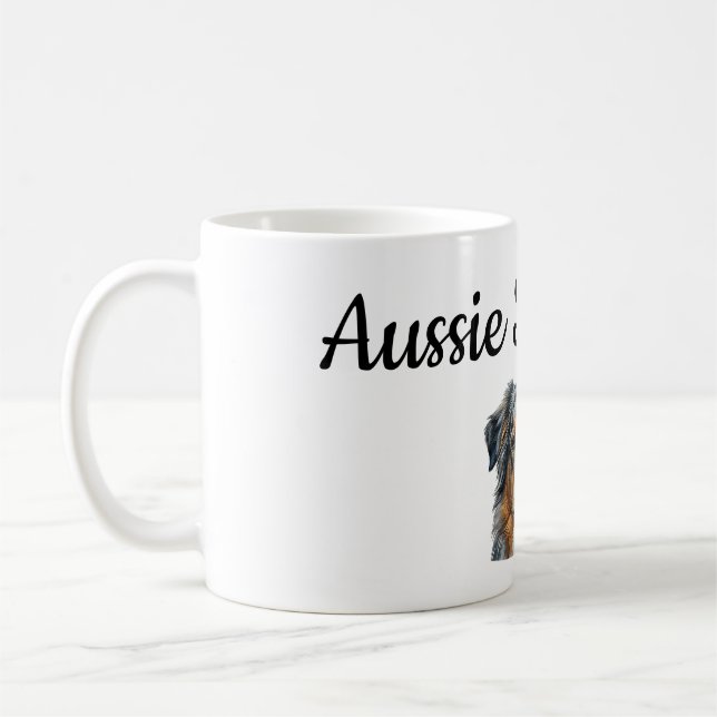 Taza De Café Personalized Australian Shepherd Mug Wrap – Custom (Izquierda)