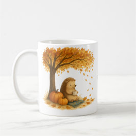 Taza De Café Personalized Autumn Hedgehog Under Tree Coffee Mug