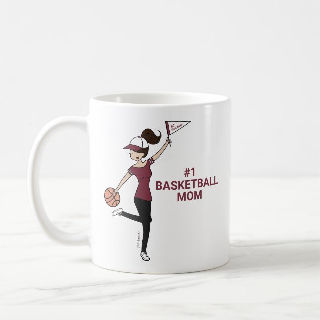 Taza De Café Personalized Avatar #1 Basketball Fan Coffee Mug (Izquierda)