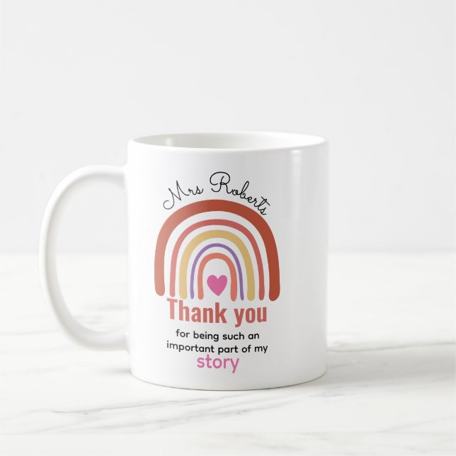 Taza De Café Personalized Back To School  for Teachers Students (Izquierda)