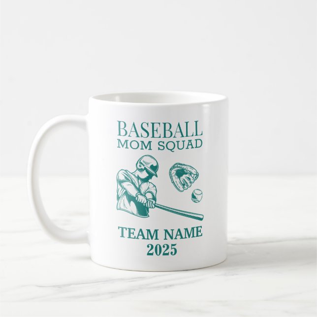 Taza De Café Personalized baseball mom  (Izquierda)