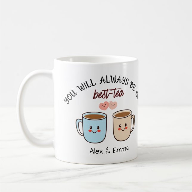 Taza De Café Personalized Best-Tea Couple   (Izquierda)