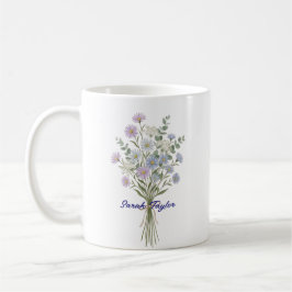 Taza De Café Personalized Birth Flower Aster Custom