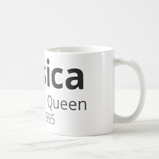 Taza De Café Personalized Birthday Mug – Name, Role & Year (Derecha)
