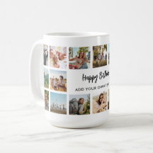 Personalized Birthday Photo Collage Mug
