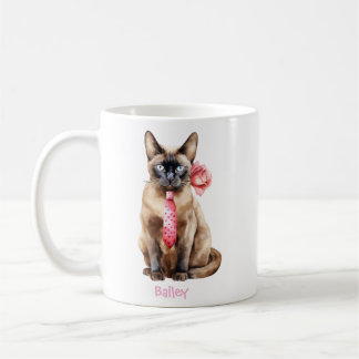 Taza De Café Personalized Burmese Cat Valentine's Day