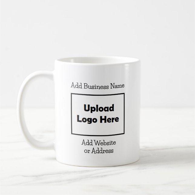 Taza De Café Personalized Business Logo and Info  (Izquierda)