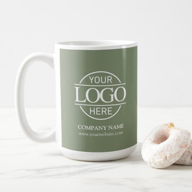 Taza De Café Personalized Business Logo Custom Company Gift (Con donut)