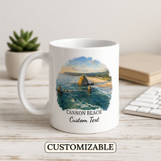 Taza De Café Personalized Cannon Beach Mug, Oregon Coast