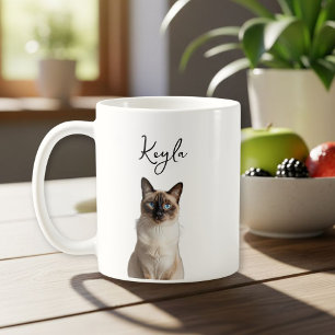 Taza De Café Personalized cat mom mug, cat photography