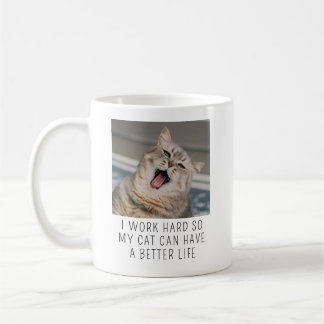 Taza De Café Personalized Cat Photo Custom Caption Funny Pet