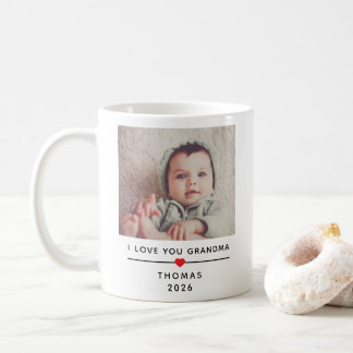 Taza De Café Personalized Child Photo Mug for Grandma with Name