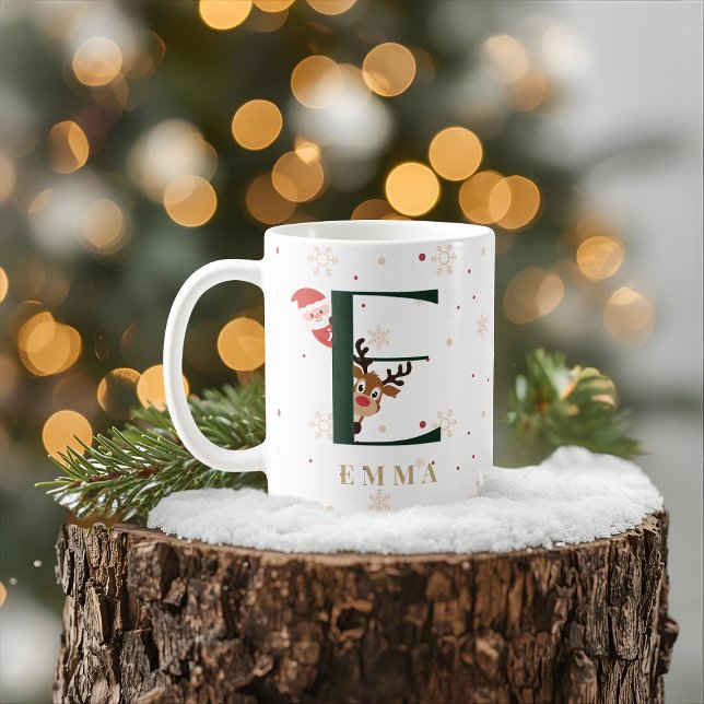 Taza De Café Personalized Christmas Monogram E Mug (Subido por el creador)