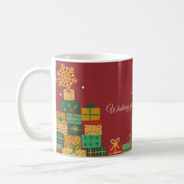 Taza De Café Personalized Christmas Mug – Cozy Holiday Design (Izquierda)