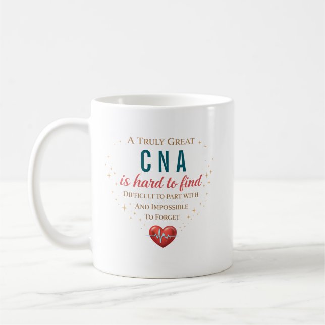 Taza De Café Personalized CNA Appreciation Quote (Izquierda)
