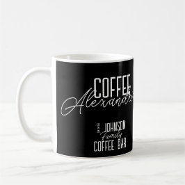 Taza De Café Personalized Coffee Bar Black and White