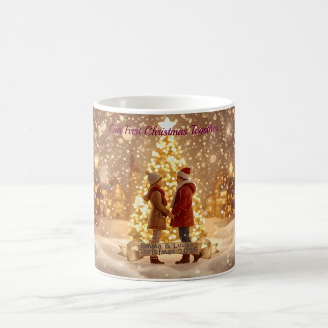 Taza De Café Personalized Couple Christmas Mug – Romantic Custo (Centro)