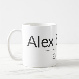 Taza De Café Personalized Couples Mug – Custom Names & Year Gif