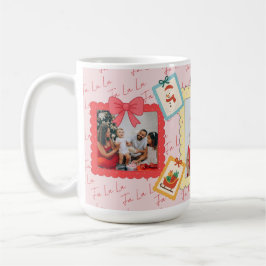 Taza De Café Personalized Cute Christmas Photo Collage 