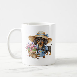Taza De Café Personalized Dachshund Garden Mug | Cute Dog Garde