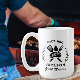 Taza De Café Personalized Dad's BBQ Barbeque Grill Master 