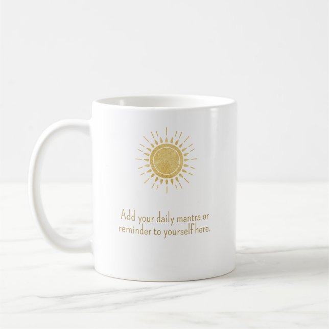 Taza De Café Personalized Daily Mantra Inspirational Mug (Izquierda)