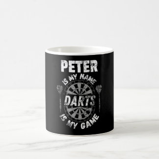 Taza De Café Personalized dart players named Peter shirts
