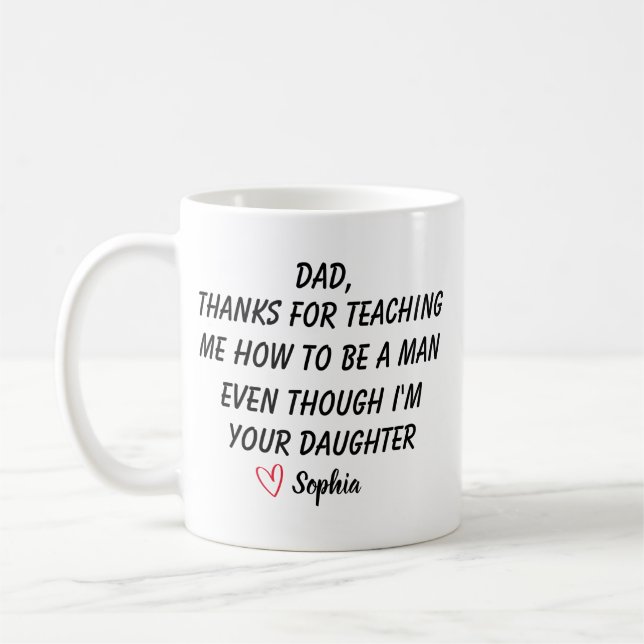 Taza De Café Personalized Dear Dad Mug, Fathers Day Gifts, (Izquierda)