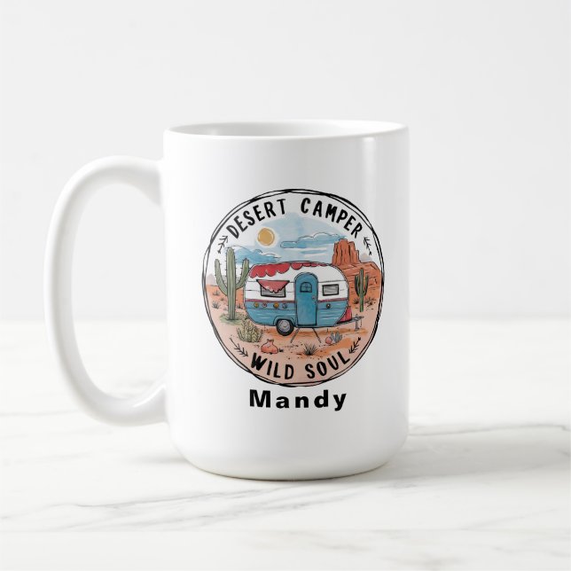 Taza De Café Personalized Desert Camper Wild Soul (Izquierda)
