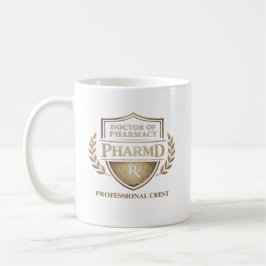 Taza De Café Personalized Doctor of Pharmacy Professional Crest