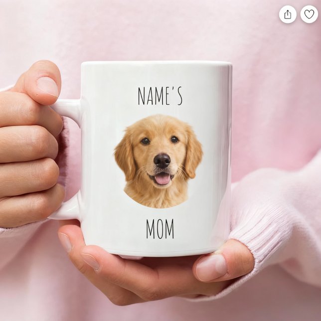 Taza De Café Personalized Dog Mom Photo Mug | Custom Gift (Subido por el creador)