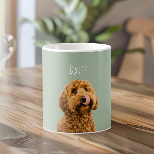 Taza De Café Personalized Dog Photo | Custom Pet Name  (Subido por el creador)