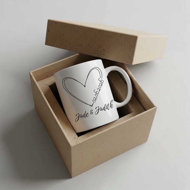 Taza De Café Personalized doodle heart wedding  (Subido por el creador)