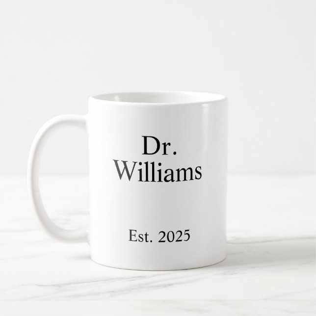Taza De Café Personalized Dr Coffee Mug, name Ceramic Mug E (Izquierda)
