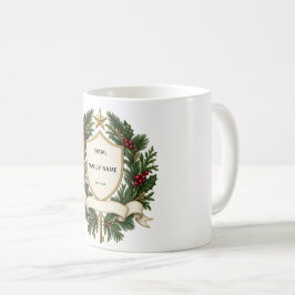 Taza De Café Personalized Family Crest Christmas Mug
