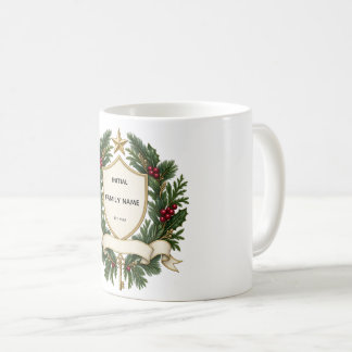 Taza De Café Personalized Family Crest Christmas Mug