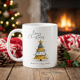 Taza De Café Personalized Family holiday x mas winter photo