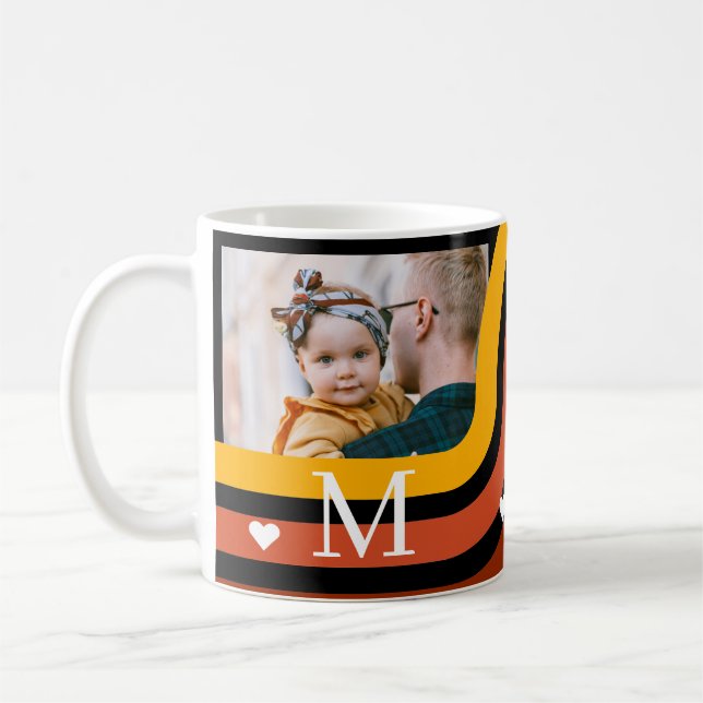 Taza De Café Personalized Family Photo Coffee Mug – Retro Desig (Izquierda)