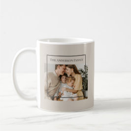 Taza De Café Personalized Family Photo | Custom Family Name 
