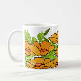 Taza De Café Personalized Field of Poppies