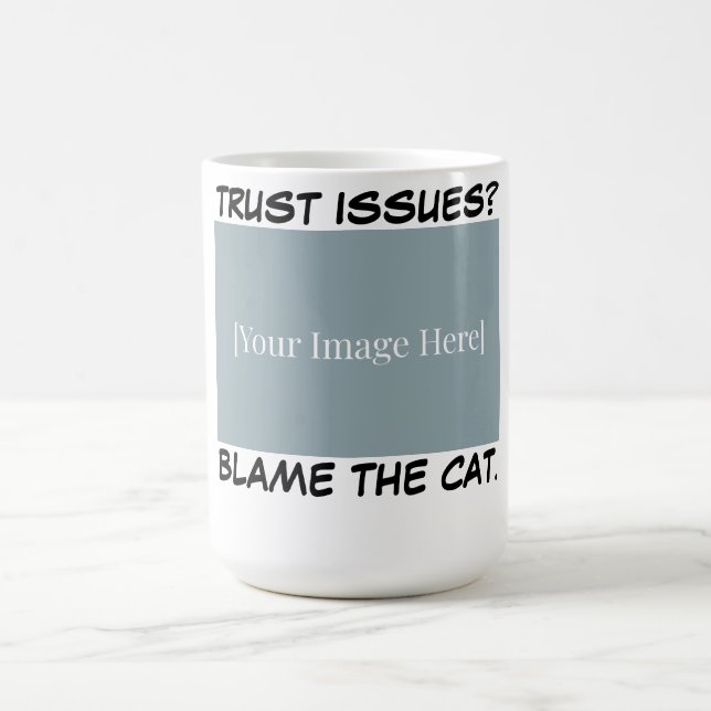 Taza De Café Personalized Funny Cat Mug - Blame The Cat. (Centro)