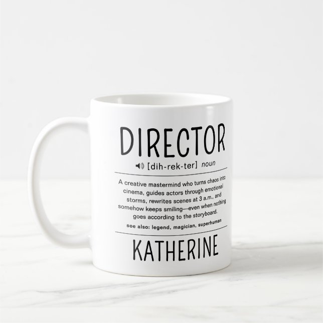 Taza De Café Personalized Funny Director Appreciation Gift (Izquierda)