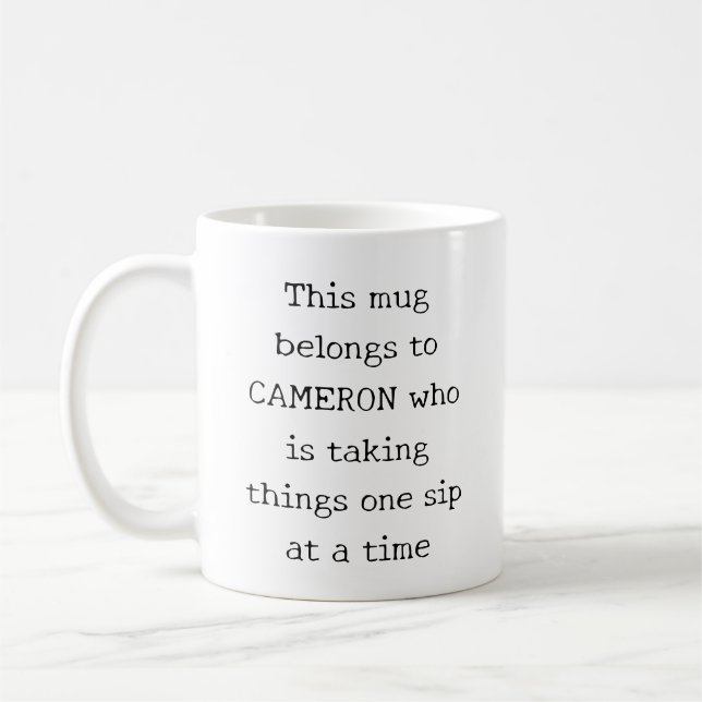 Taza De Café Personalized Funny Quote Relatable Mom Life Humor (Izquierda)