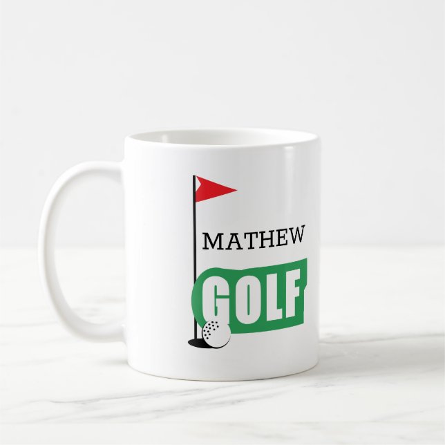 Taza De Café Personalized Golf Coffee Mug (Izquierda)