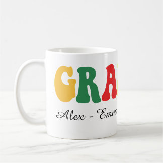 Taza De Café Personalized Grandpa Gift with Grandkids’ Names
