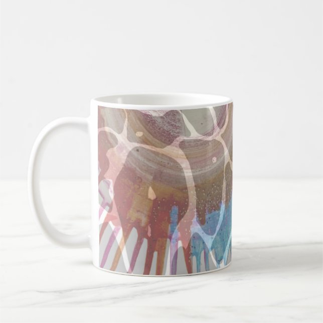 Taza De Café Personalized Graphic Spin Art & Giraffe  (Izquierda)