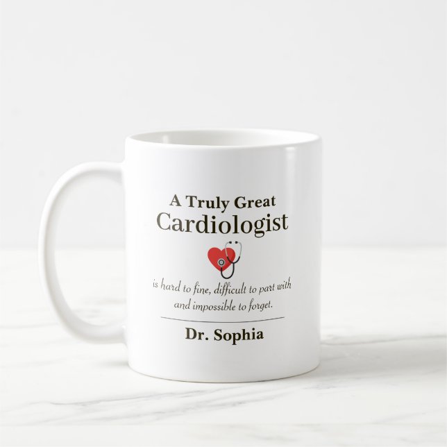 Taza De Café Personalized Great Cardiologist Appreciation Gift (Izquierda)