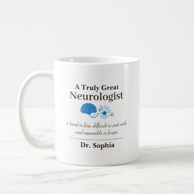Taza De Café Personalized Great Neurologist Appreciation Gift (Izquierda)