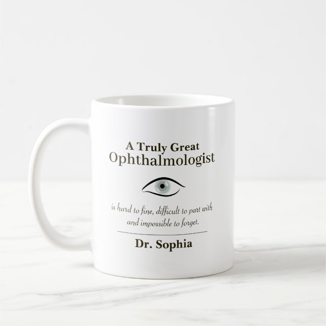 Taza De Café Personalized Great Ophthalmologist Gift (Izquierda)
