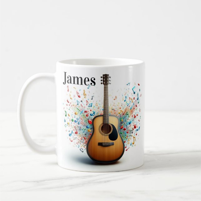 Taza De Café Personalized guitar coffee mug (Izquierda)